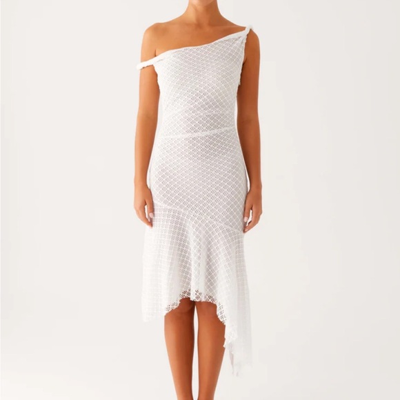 Peppermayo Dresses & Skirts - Peppermayo White Asymmetrical Dress